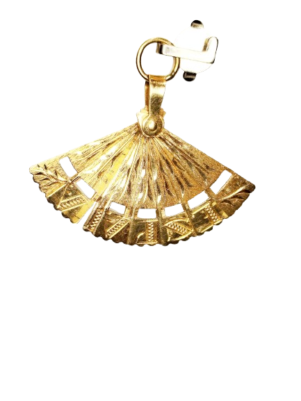 Pendentif Éventail Or Jaune 18K 1.68 Grs