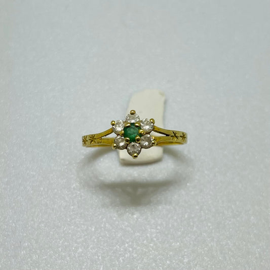 Bague Marguerite en Or Jaune 18K Taille-54