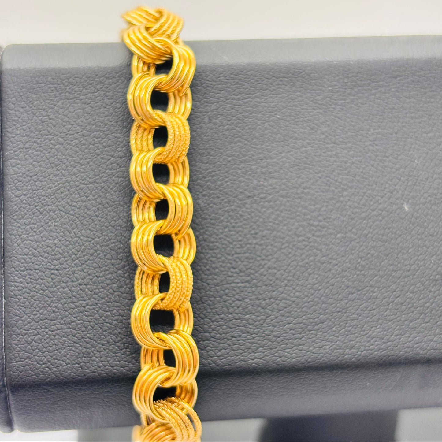 Bracelet gourmette en Or Jaune 18K - 8.17 Grs