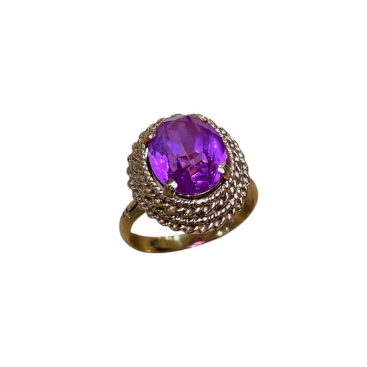 Bague Cocktail en Or Jaune 14K Taille-59