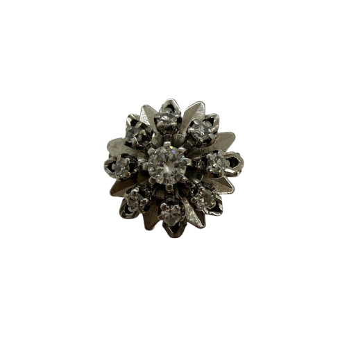 Bague en Or Blanc 18 Carats avec Diamants – T 52