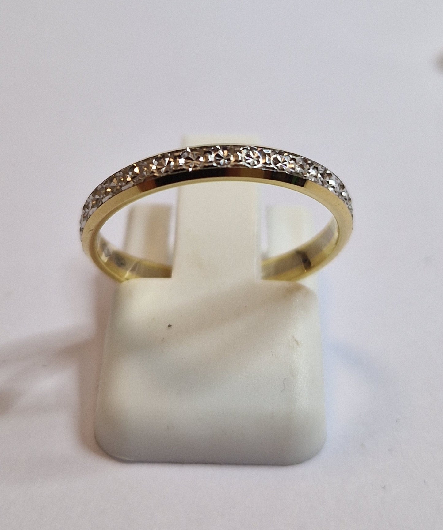 Bague Tour Complet Or Jaune 18K avec Diamants 2.07 Grs - Taille 51