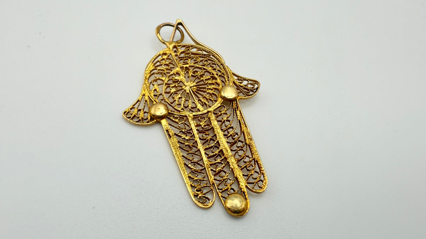 Pendentif main de fatma en Or Jaune 18K 2.26 Grs