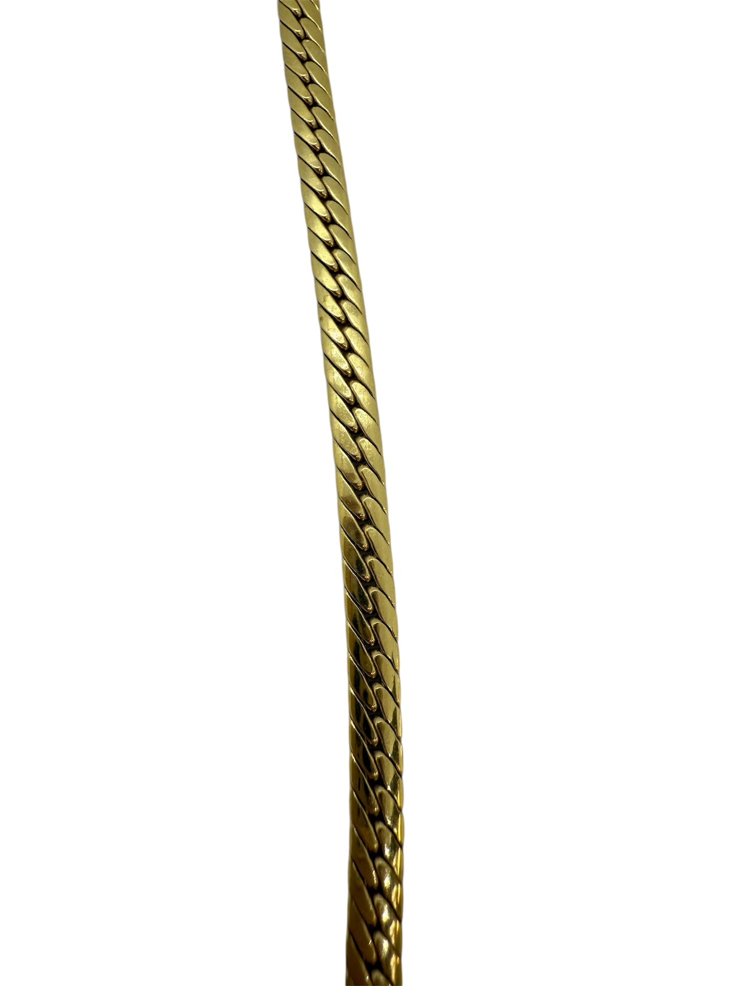 Collier Ras du Cou Maille Anglaise en Or Jaune 18K 9.98 Grs
