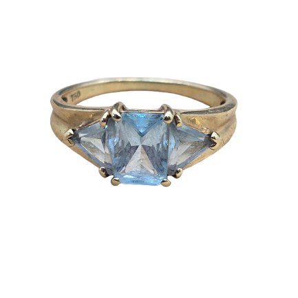 Bague en Or 18 Carats avec Aigue-Marine – 2,82 g