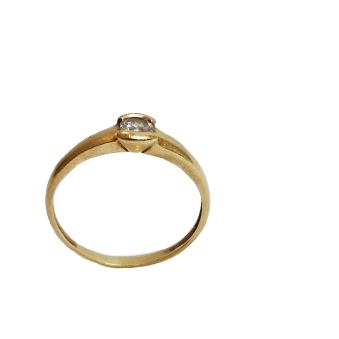 Solitaire en or jaune 18K Taille-53