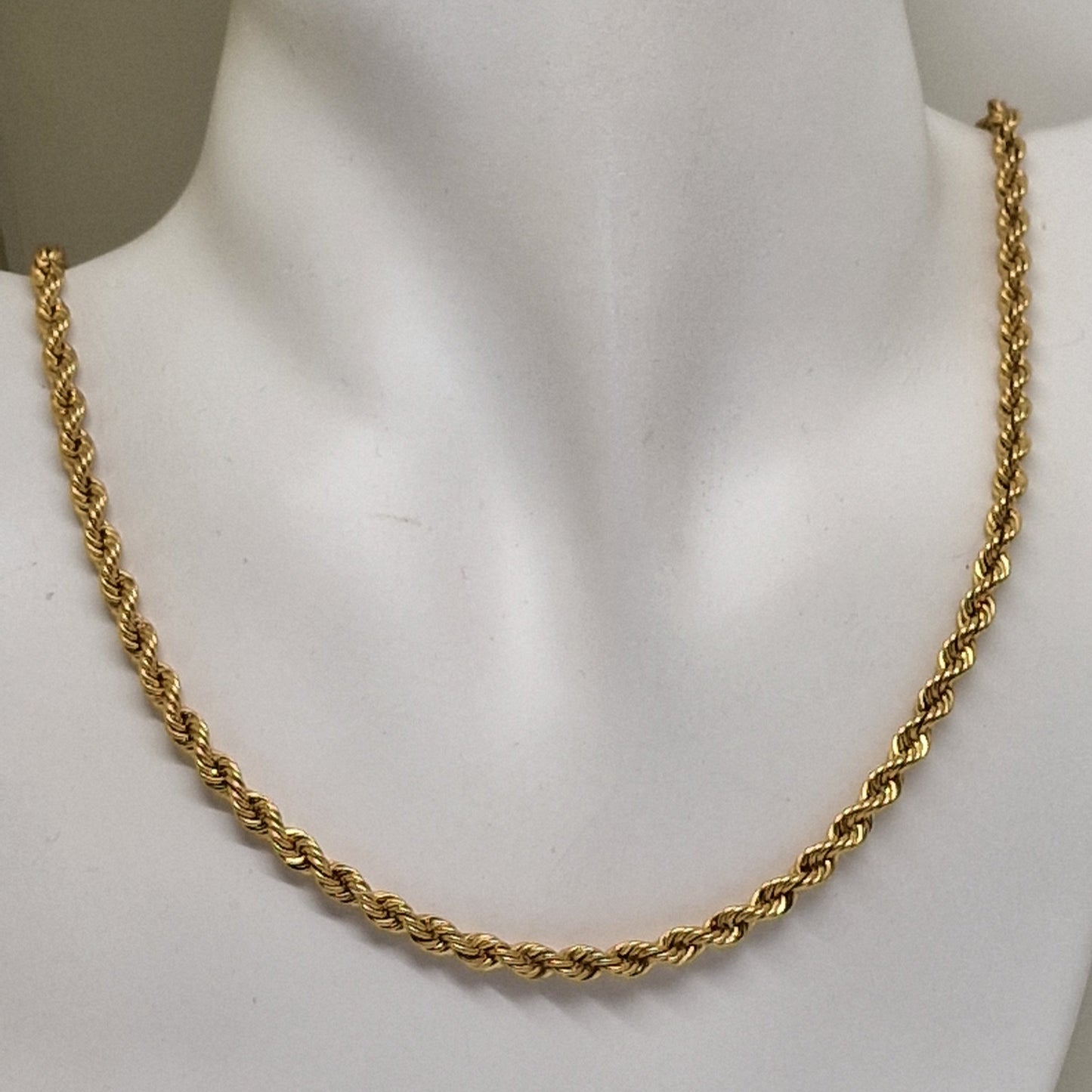 Collier Matinée Maille Torsadé Or Jaune 18K 14.67 Grs