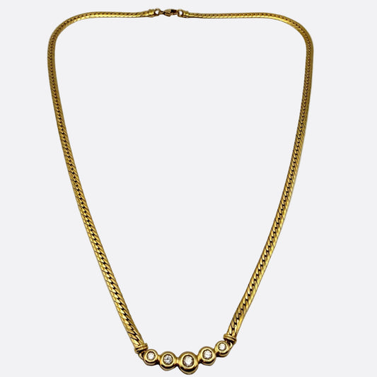 Collier Princesse en Or Jaune avec Diamants 18k - 9,54g