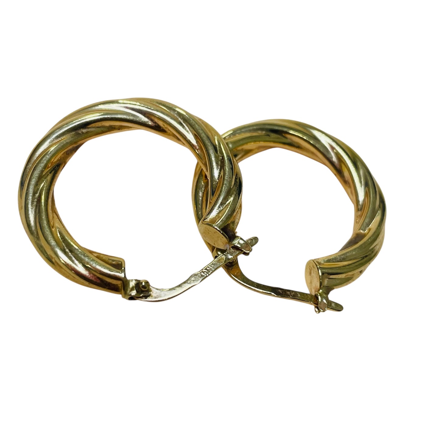 Créoles torsadées en or jaune 18k 2.45 Grs