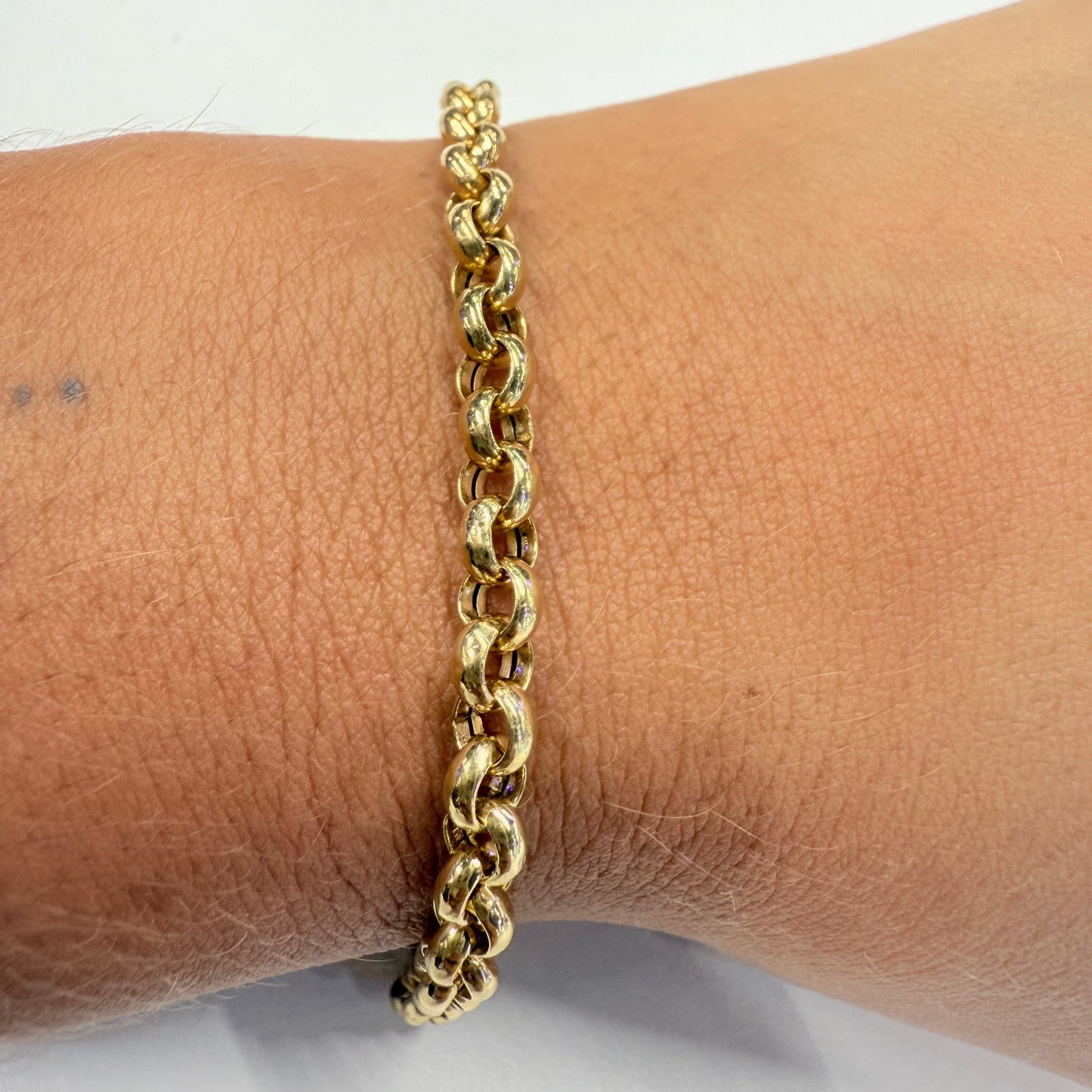 Bracelet Maille Jaseron en Or Jaune 18k - 6.66 Grs
