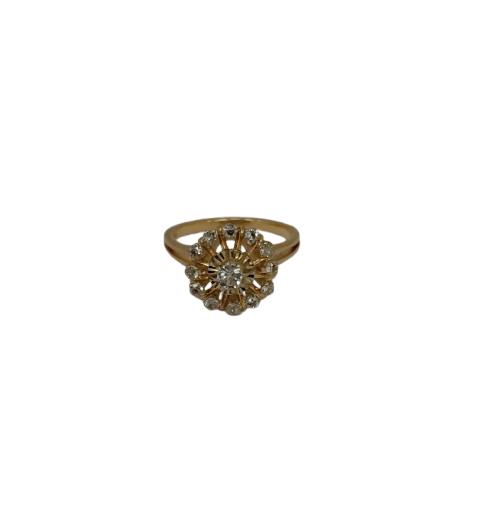 Bague en Or Jaune 18K Taille-55