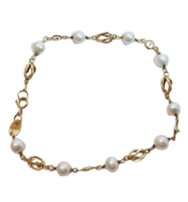 Bracelet Maillons Fantaisie en Or Jaune 18K 3.83grs