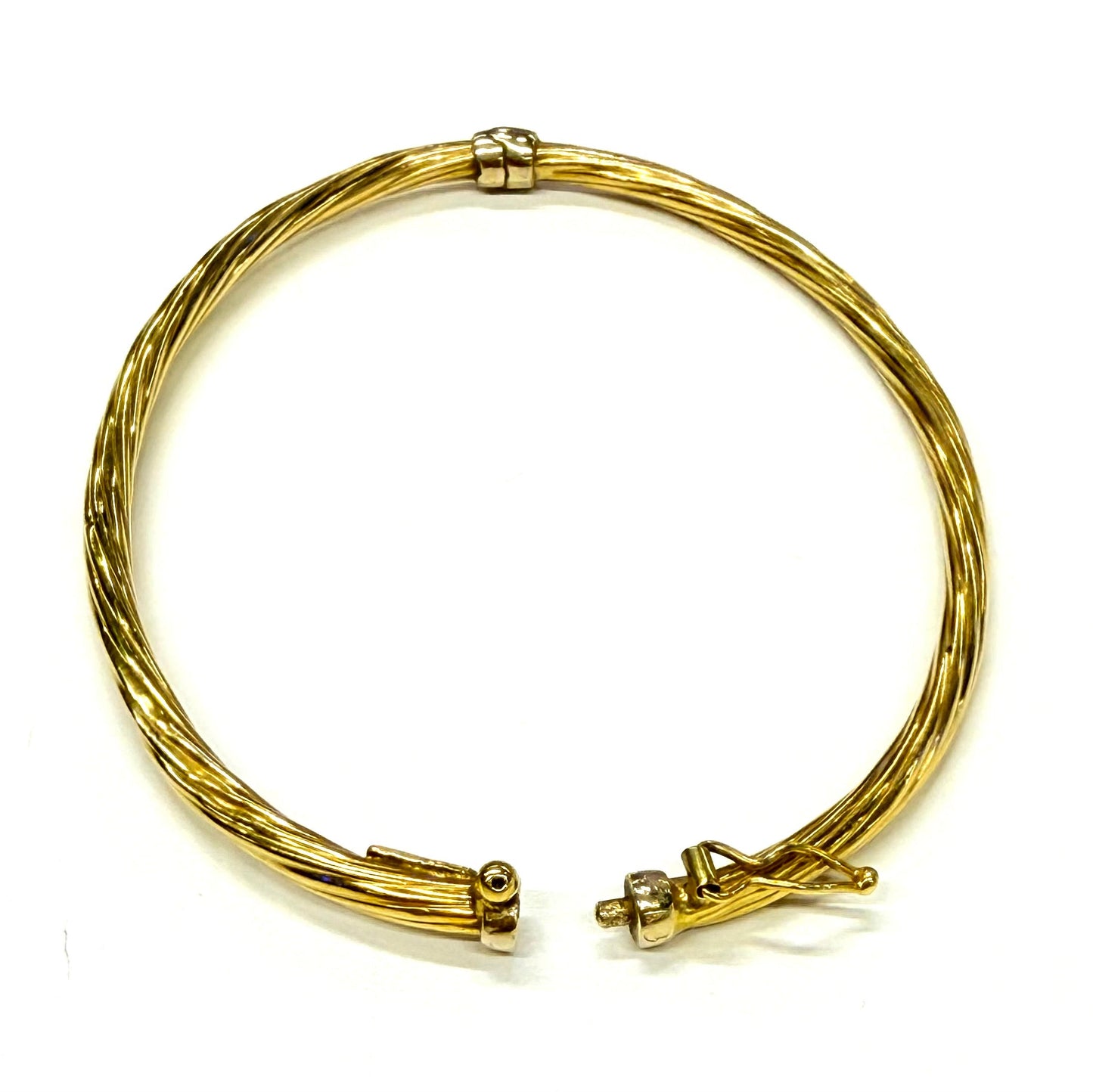 Jonc torsadé en Or Jaune 18K 4.20 Grs