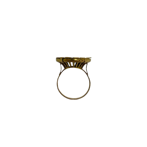 Bague chevalière en or jaune 18 carats – T 61