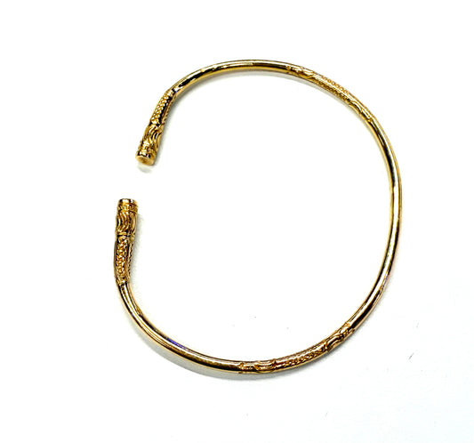 Bracelet Jonc Malgache en Or Jaune 18k 15.91 Grs
