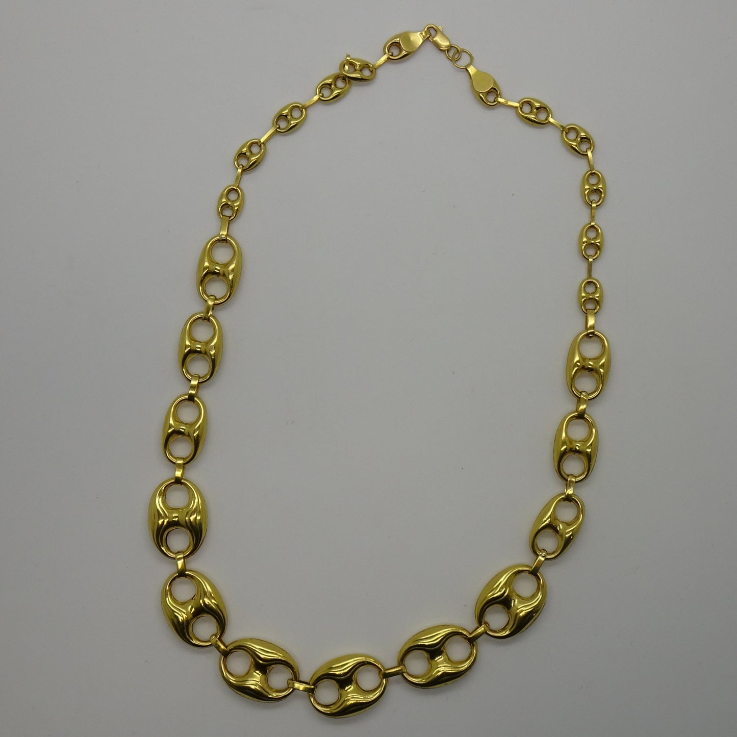 Collier or maille grain de café