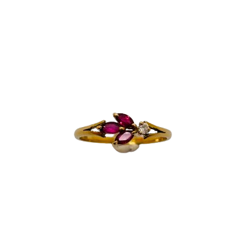 Bague en or jaune 18K Taille-53
