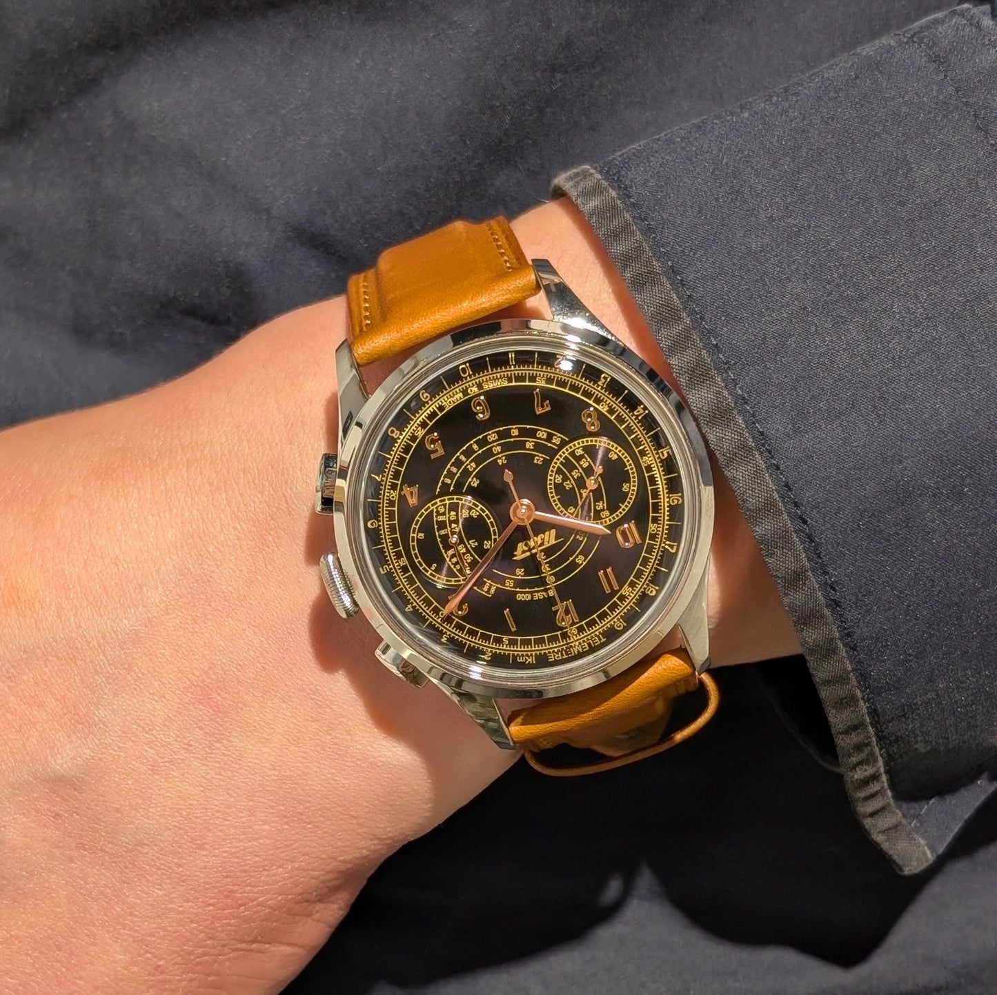 Montre Tissot Telemeter 1938 Chronographe Automatique Acier en Très Bon Etat