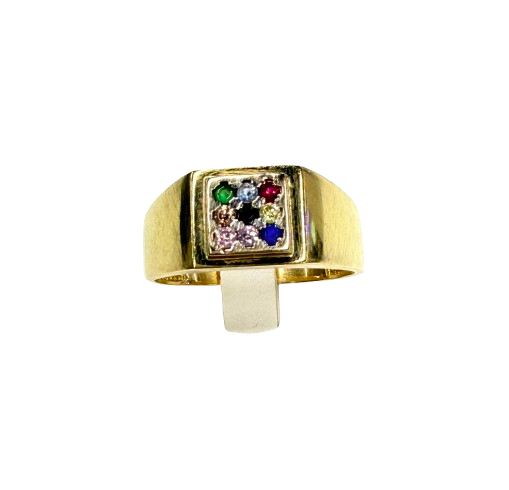 Bague Chevalière en Or jaune 18k Taille-66
