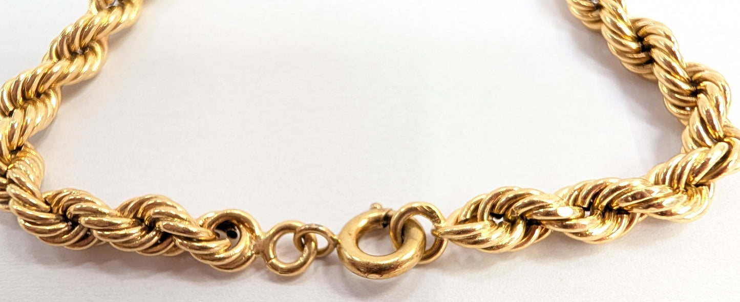 Bracelet en Or Jaune 18K Maille Torsadé 5.99 Grs