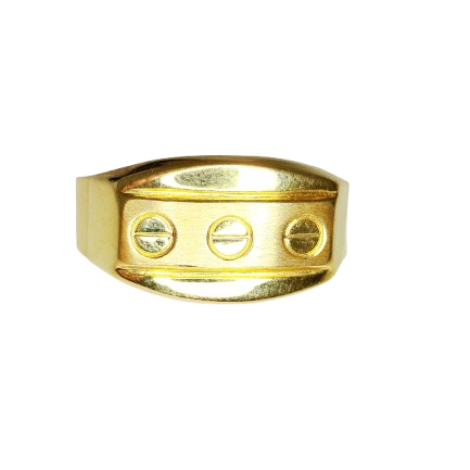 Chevalière en or jaune 18K Taille-67
