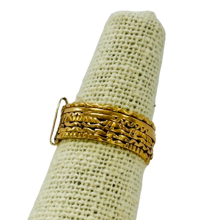 Bague Semainier en Or Jaune 18 K - T 52