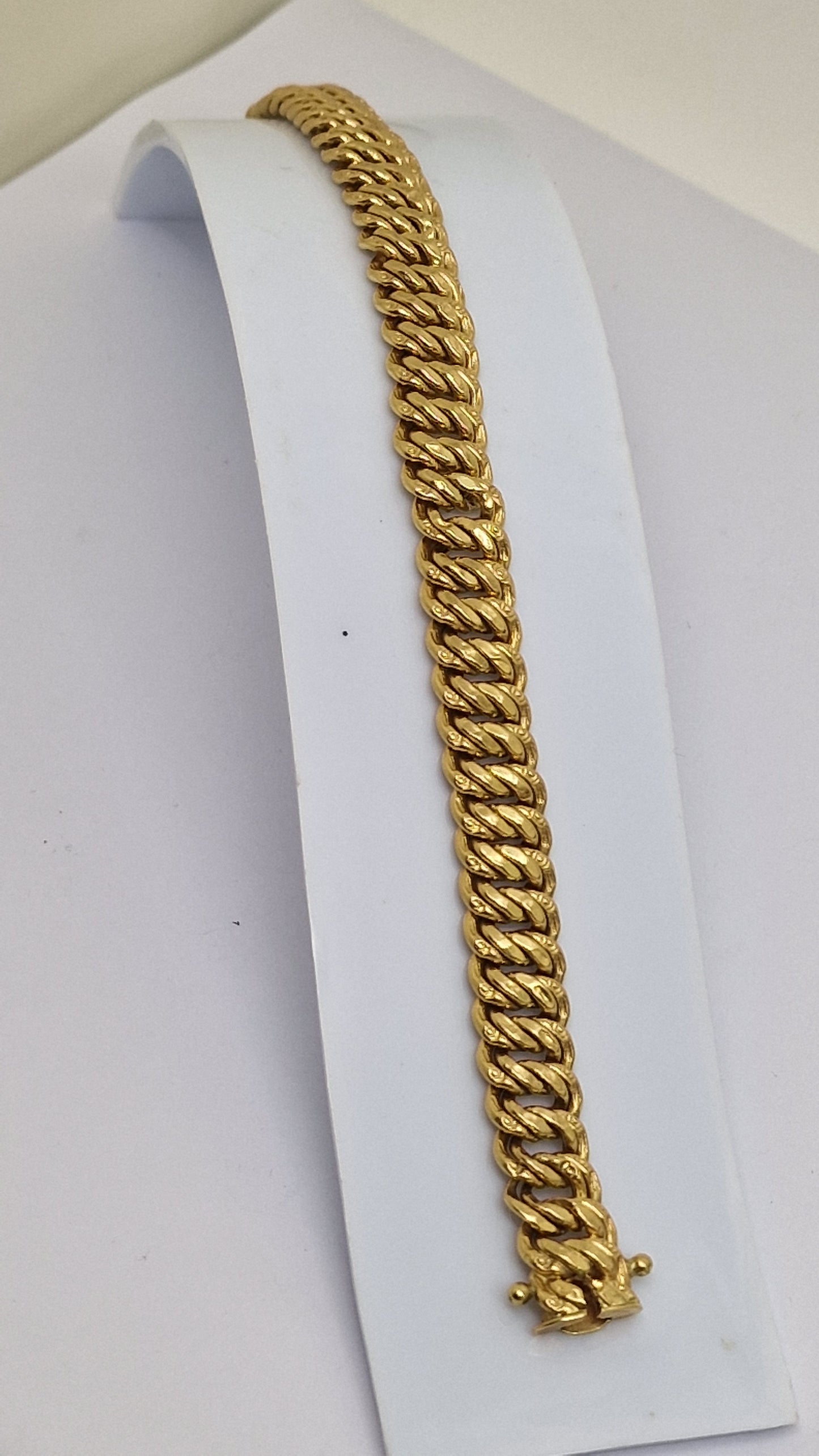 Bracelet Maillon Américain en Or Jaune 18K 14.40 Grs
