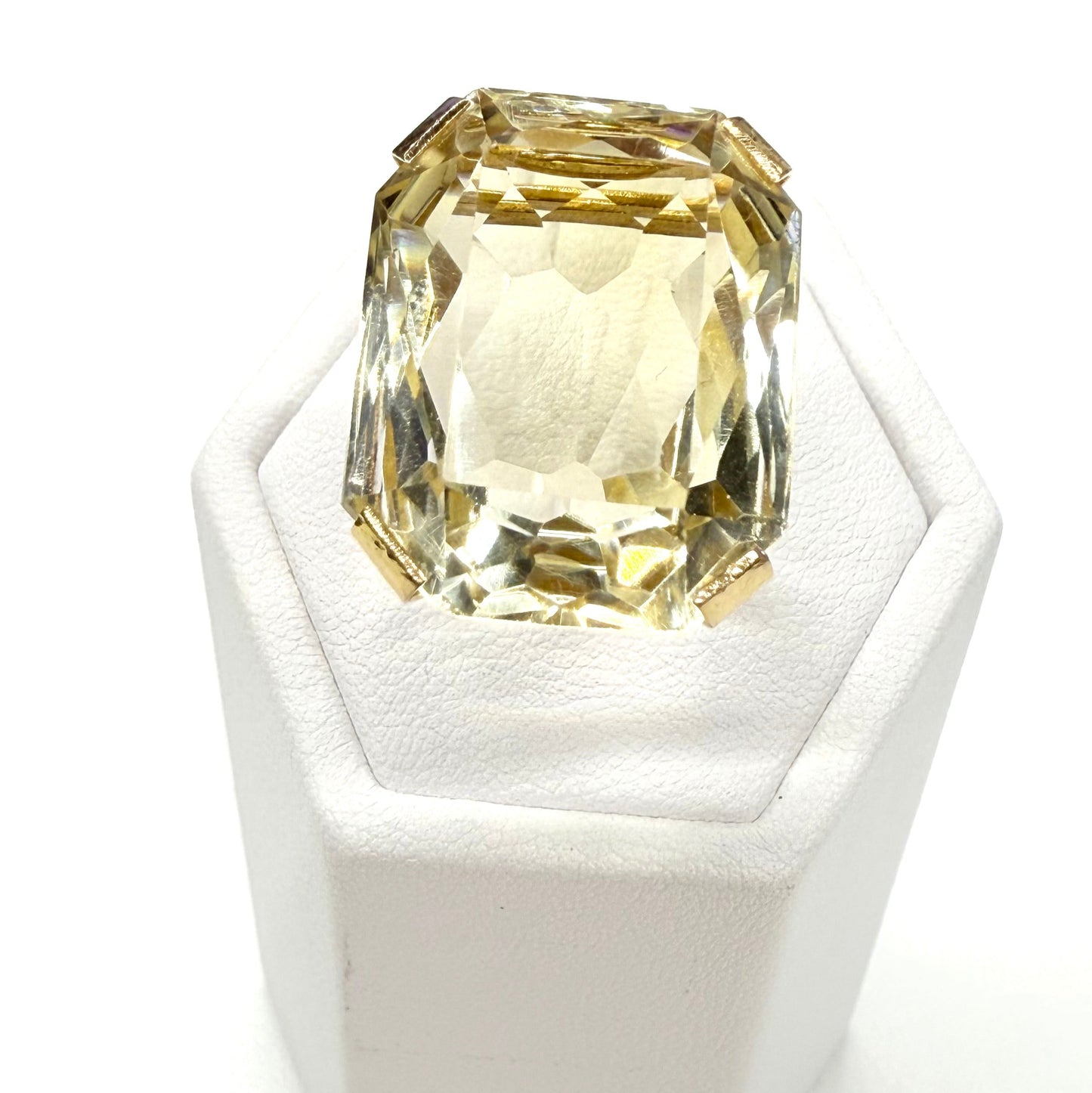 Bague en Or Jaune 18K avec Citrine – T 53