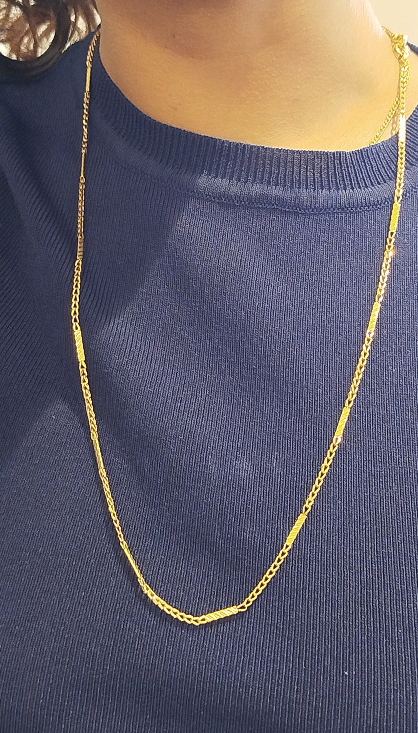 Collier Matinée Fantaisie en Or Jaune 18K 9.51 Grs