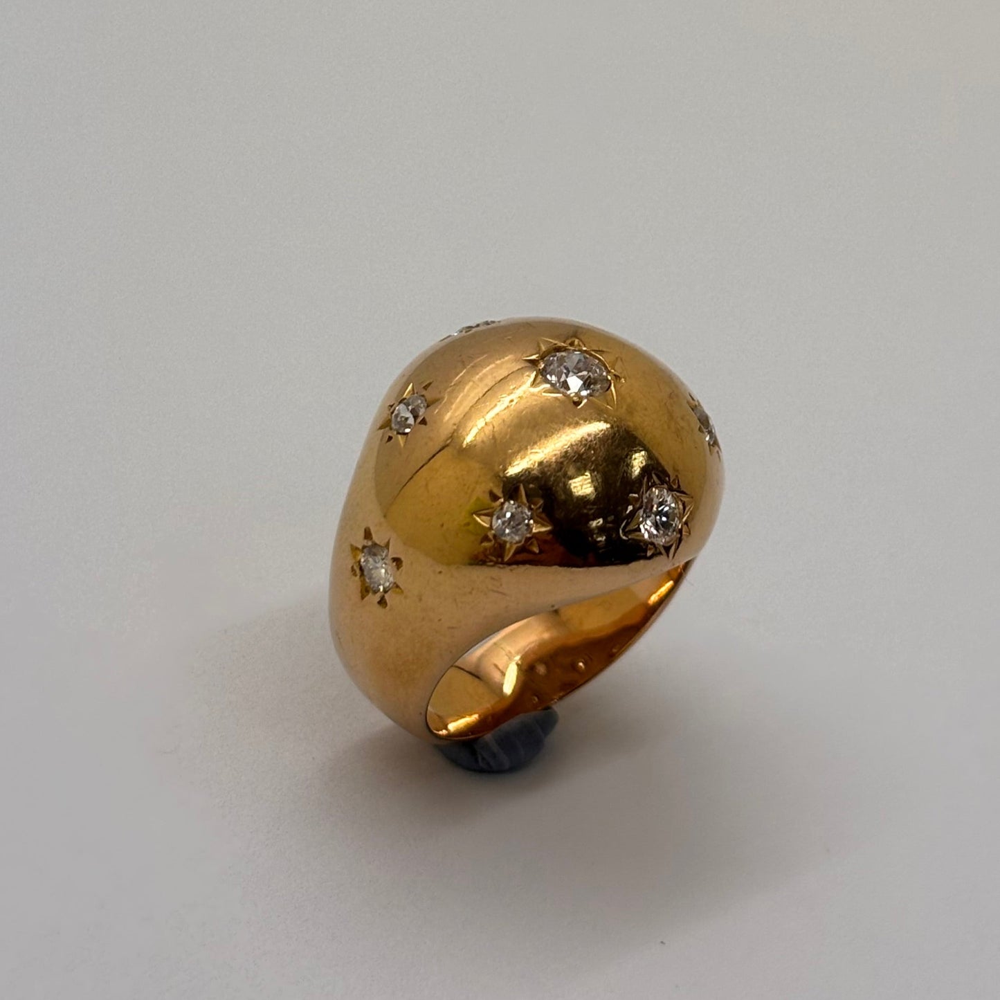 Chevalière en or 18K avec diamants Taille-53