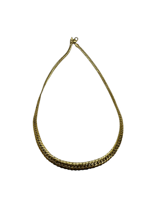 Collier Ras du Cou Anglaise Or Jaune 18 Carats 43cm