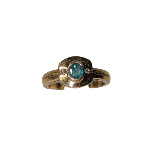 Bague Ancienne avec Pierre 18K Taille-54