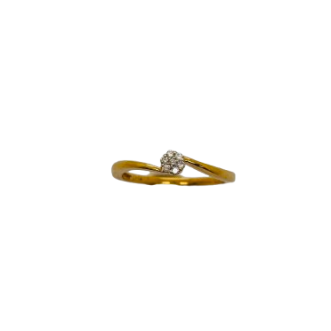 Bague solitaire en or jaune  Taille-53