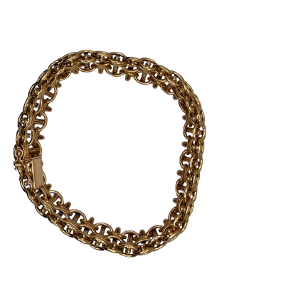 Bracelet Manchette en Or Jaune 18K 43.82 Grs