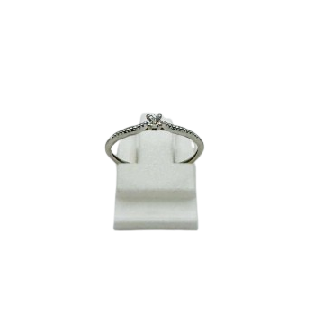 Bague Solitaire en Or Blanc 18K Taille-50