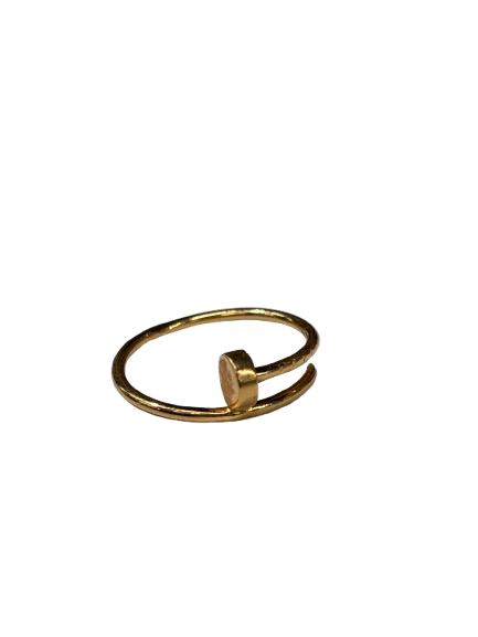 Bague demi tour en or jaune 18K Taille-60