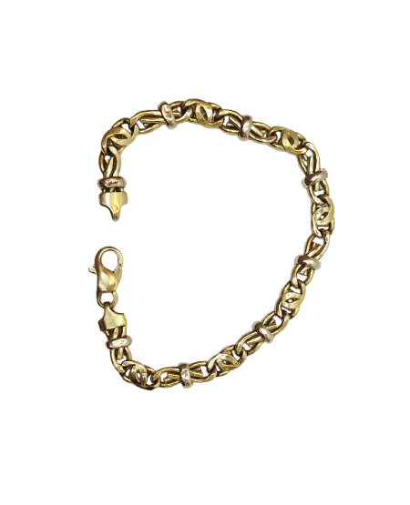 Bracelet Maillon Royale en Or Jaune 18K 11.60 Grs