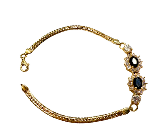 Bracelet maille anglaise en or jaune 18K 8.74 Grs
