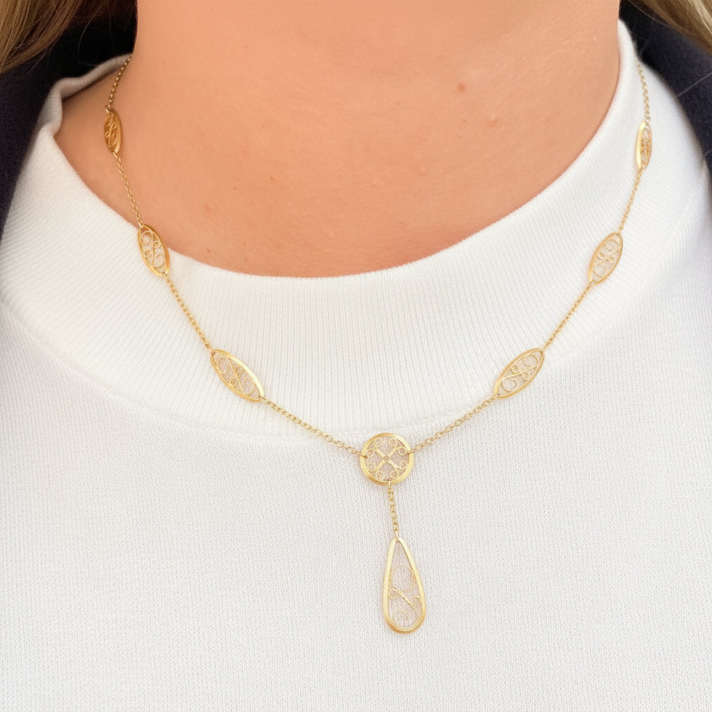 Collier Ras du Cou en Or Jaune 18k - 4.24g