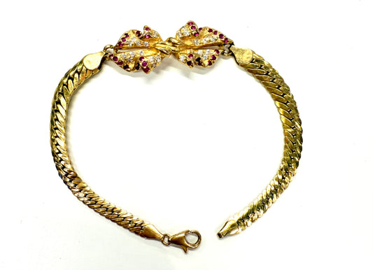 Bracelet Maille Anglaise en or jaune 18K 13.79 Grs