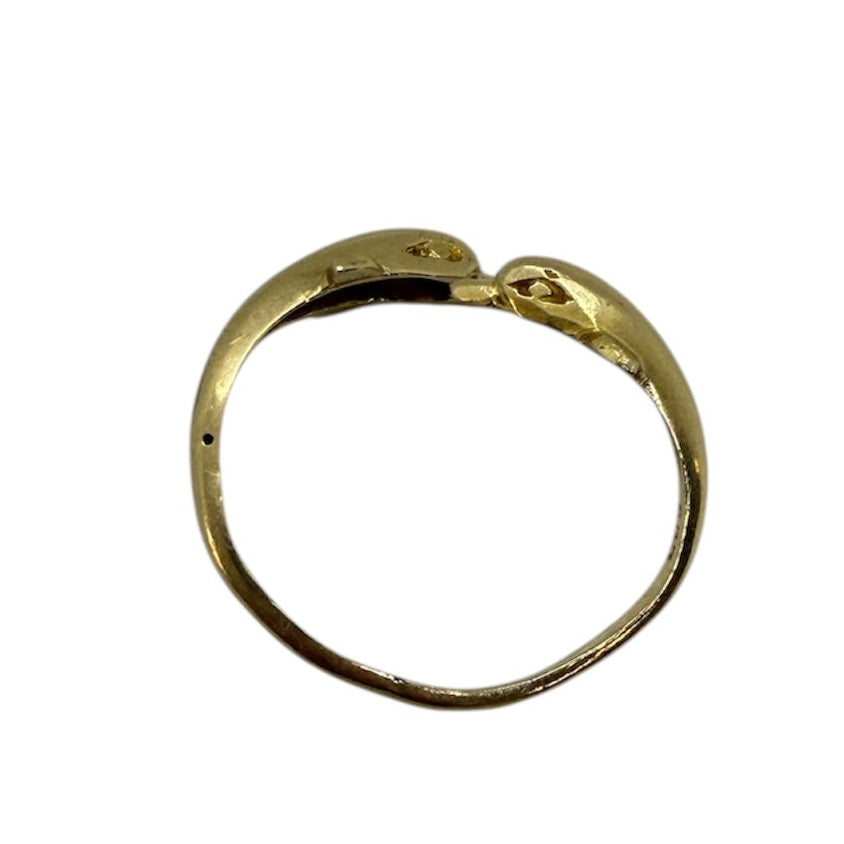 Bague fantaisie en or jaune 14 carats - Taille 53