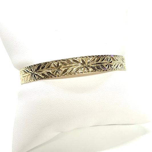 Bracelet Jonc en Or Jaune 18k Travaillé - 12.71 Grs