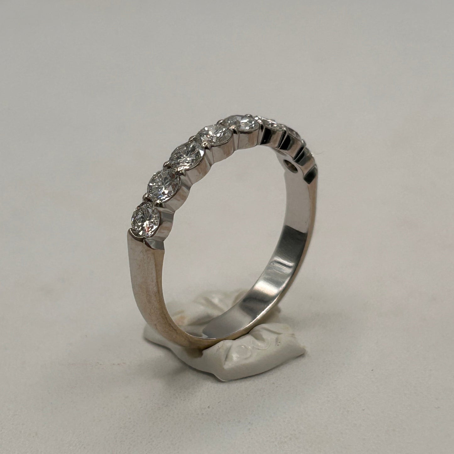 Bague Demi Tour en Or Blanc 18K Taille-61