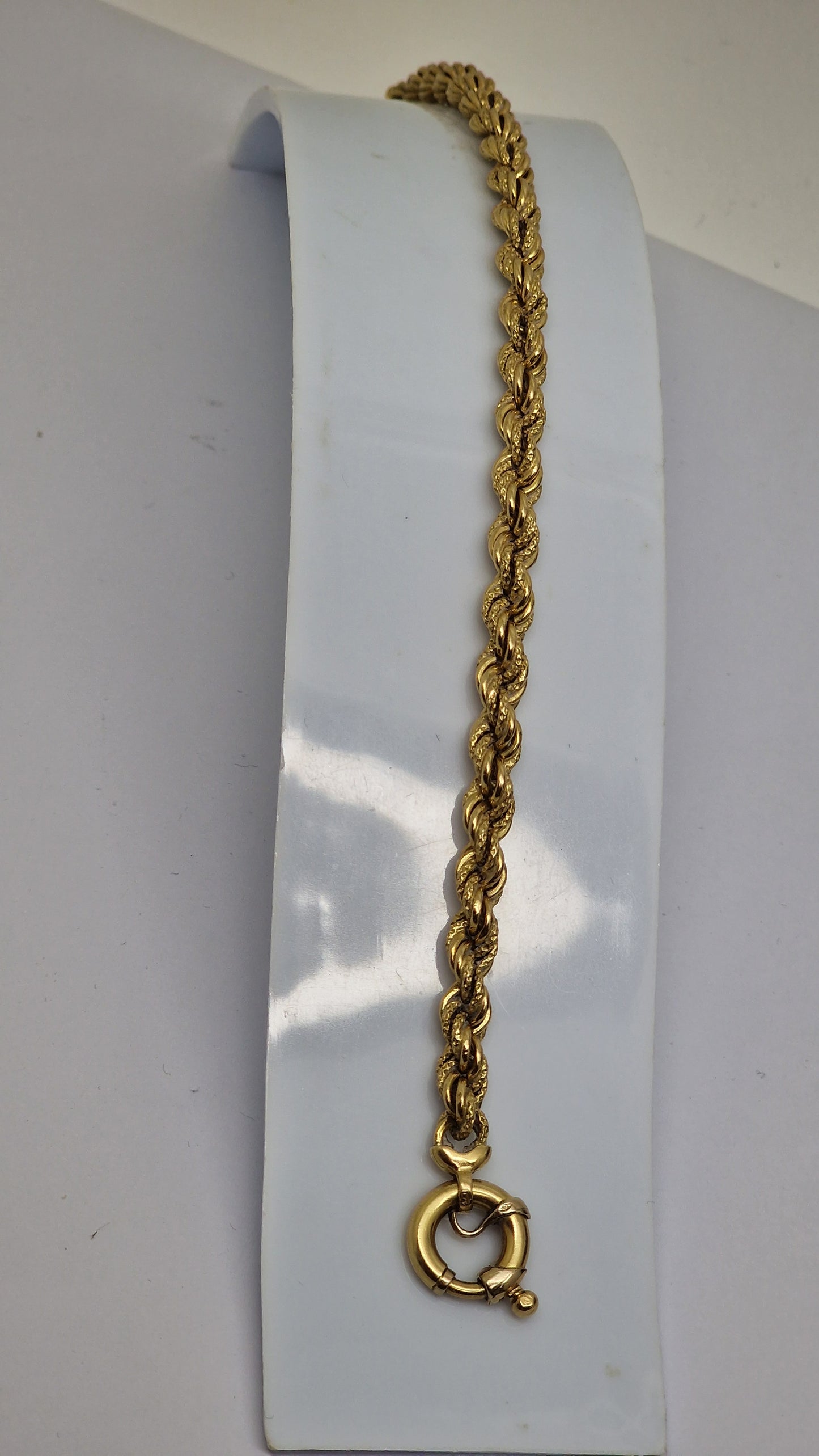 Bracelet Maillon Torsadé en Or Jaune 18K 10.16 Grs