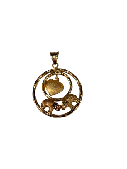 Pendentif éléphant en or 18k 3.29 Grs