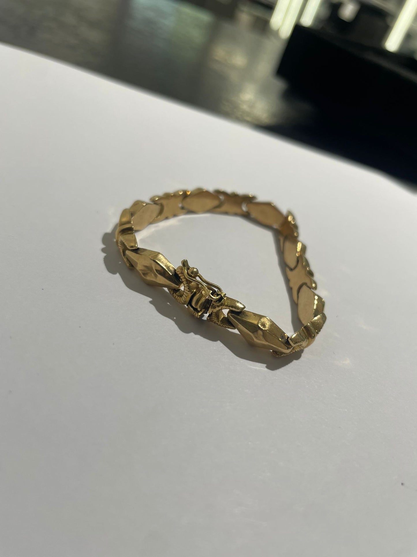 Bracelet Gourmette en Or Jaune 18K 9.2 Grs