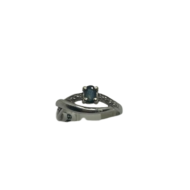 Bague Solitaire Or Blanc 18K Taille-50