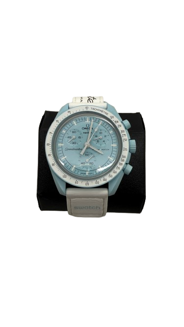 Montre Swatch Oméga Uranus 2022 Bleu Ciel Biocéramique VELCRO®