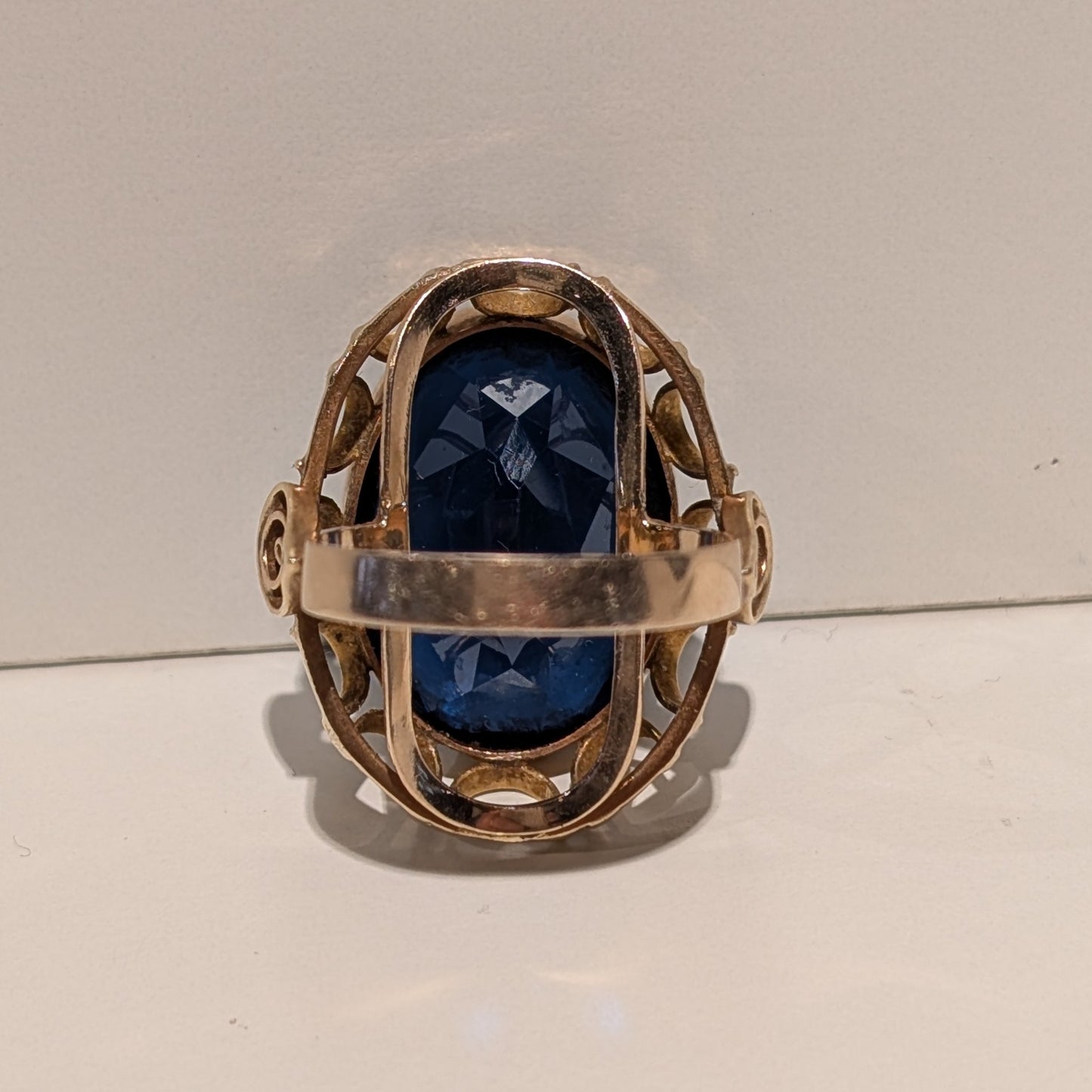 Bague en or jaune 18 carats avec pierre Taille -56