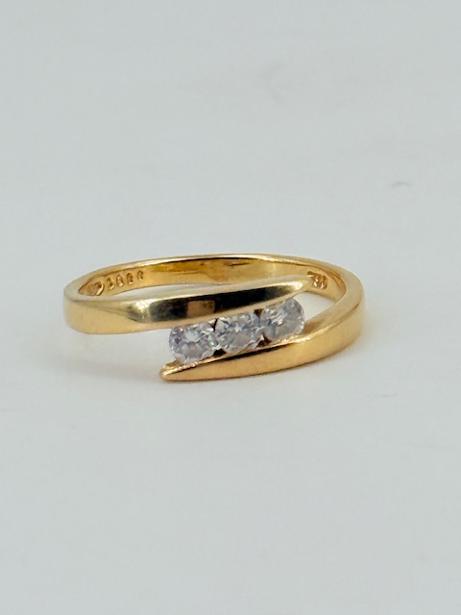 Bague en or jaune 18K Taille-56